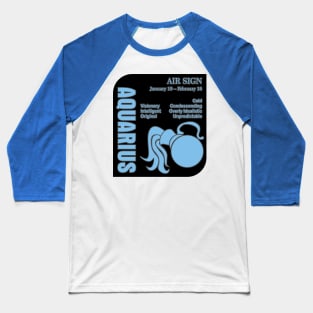 Zodiac Aquarius Baseball T-Shirt